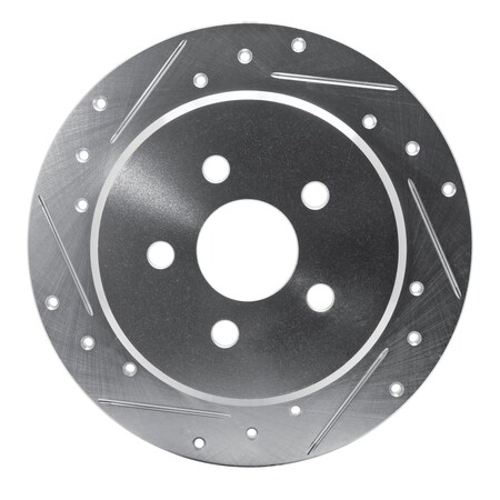 Dynamic Friction Co DFC Brake Rotor - Drilled and Slotted - Silver 631-39008L