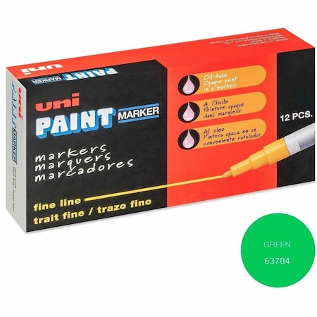 Uni-Ball UniPaint PX21 OilBased Fine Point Marker, Green UBC63704