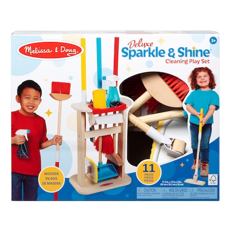 Melissa & Doug Deluxe Sparkle & Shine Cleaning Play Set 30606