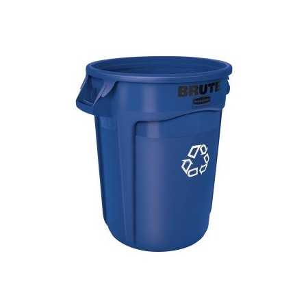 Pactiv Brute Vented Recycling Container Blue 32 Gallon / 121.1 Liter FG263273BLUE-EA