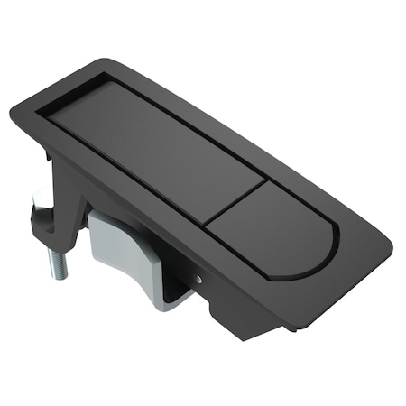 Southco Compression Latch, No Restriction, Flush Trigger, Not sealed, Zinc Alloy, Powder Coat, Black C2-33-35-3