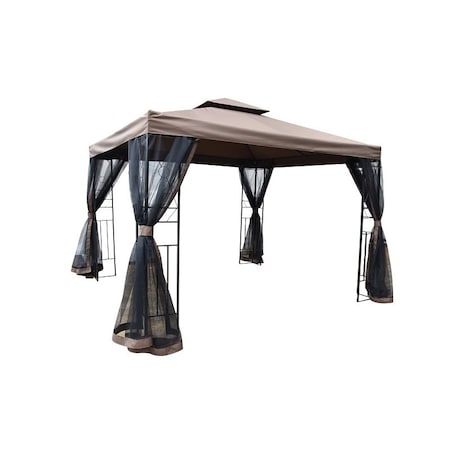 Seasonal Trends Gazebo with Netting, 118 in W Exterior, 118 in D Exterior, 10551 in H Exterior, Square 59661