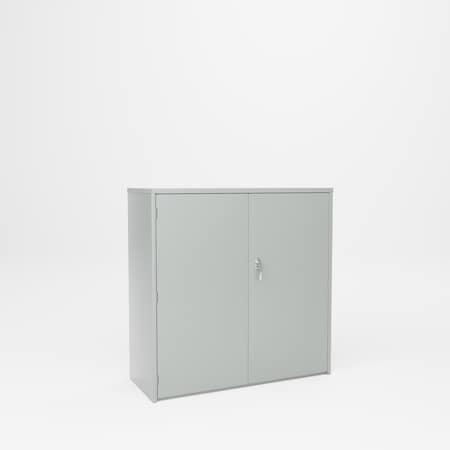 Pucel Heavy Duty Storage Cabinet, 48 in W x 48 in H x 19 in D, 2 adjustable shelves, Gray HDSC-4848-19-2