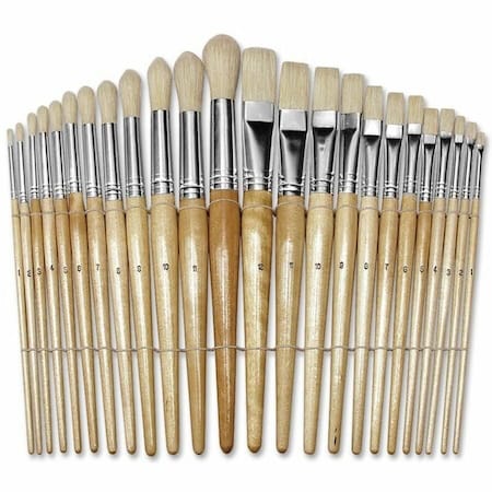 Creativity Street BRUSH, PAINT, WOOD, RND/FLT, 24PK 5172