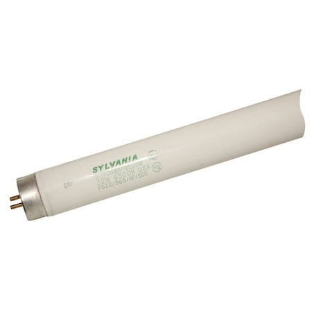 Sylvania Fluorescent Bulb, 32 W, T8 Lamp, Medium G13 Lamp Base, 2708 Lumens, 6500 K Color Temp, Stark White 21720