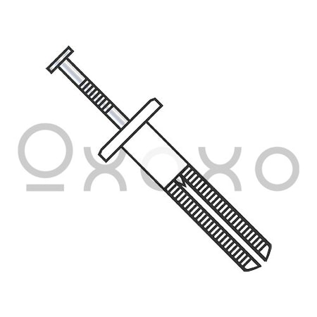 Oxoxo 1/4X1 Round Head Nail In Anchor Nylon, 100PK 283267