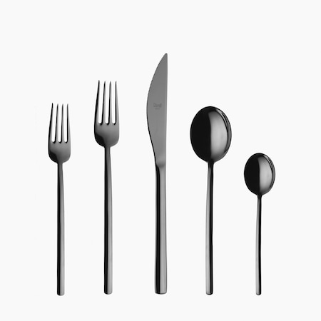 Mepra Due Flatware Set - 20 Pieces - Black Gold 108622020
