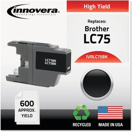 Innovera Ink Cartridge, Black, Brother, MaxPage 6000 IVRLC75BK