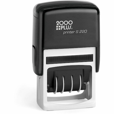 Cosco Printer S 220 Self-Inking Date Stamp, 6-Year Date Band, 5/32" x 1-1/2", Plastic, Black 10129