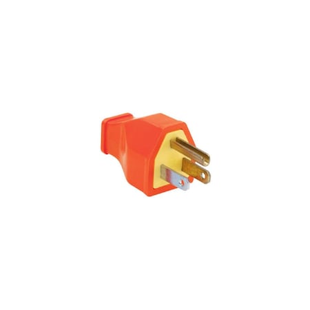 Pass & Seymour Plug and Connector, 2 -Pole, 15 A, 125 V, NEMA: NEMA 5-15P, Orange SA399OCC10