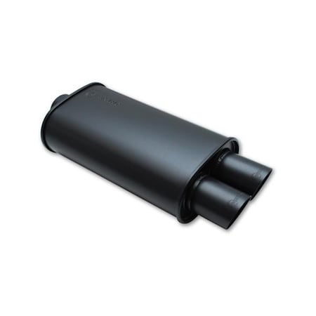 Superjock 1149 Exhaust Muffler - 3 In. Center Inlet And Dual 3 Inch Outlet - Flat Black SU351197