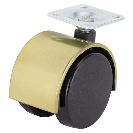 Prosource Caster, 2 in Dia Wheel, 47 mm W Wheel, Nylon Wheel, Black, 75 lb, Steel Housing Material JC-F12-PS