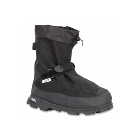 Neos Overshoe Voyager, Overshoes, with Heel, 3XL, 11 in H, 500 Denier Nylon/Polyurethane/SS Cleats, Black 617-VNG1HEEL-3XL