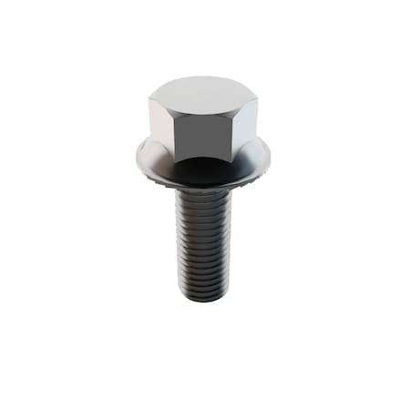 Zoro Select Not Graded, 1/2"-28 Serrated Flange Bolt, Plain Stainless Steel, 3/4 in L, 100 PK 31-SFH-25F-75