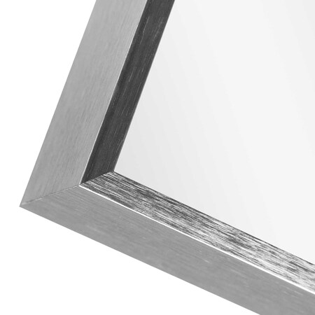 Homeroots 36" Silver Metal Framed Standing Mirror 564626