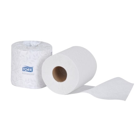 Tork Bath Tissue Roll, 4.35 in Dia x 156-1/4 ft L x 3.96 in W, 500, 2 Plys TM6130S