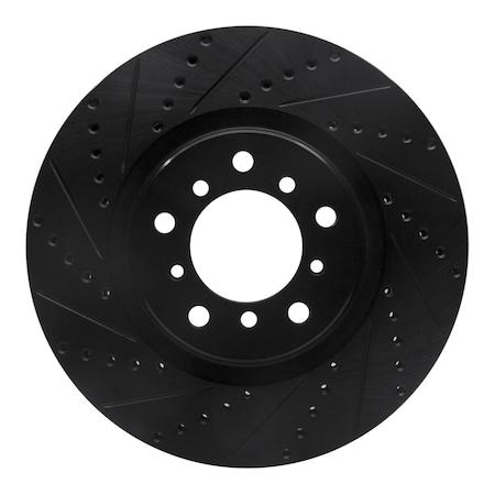 Dynamic Friction Co DFC Brake Rotor - Drilled and Slotted - Black 633-31055D