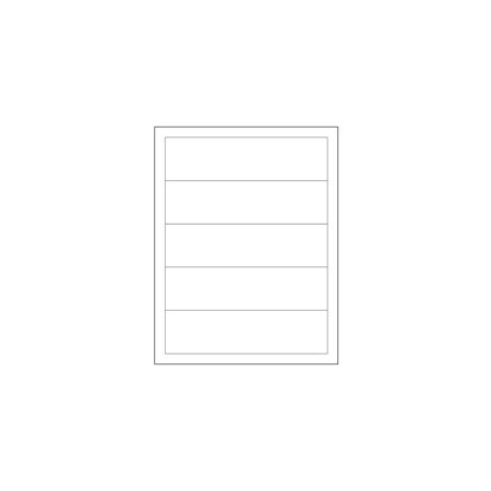 Bubblefast 7 1/2 x 2'' White Rectangle Laser Labels-5 Labels per Sheet BFLL133
