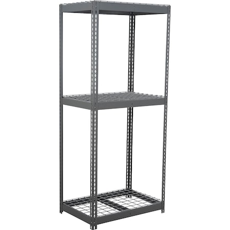 Global Industrial 2 Shelf, Heavy Duty Boltless Shelving, Starter, 48"W x 18"D x 36"H, Wire Deck B3171116
