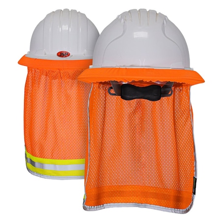 Dome75 DYNAMIC Series Mesh Contrast Hard Hat Sun Shade , HiVis Orange DNS743