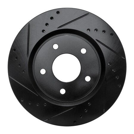 Dynamic Friction Co DFC Brake Rotor - Drilled and Slotted - Black 633-67058L