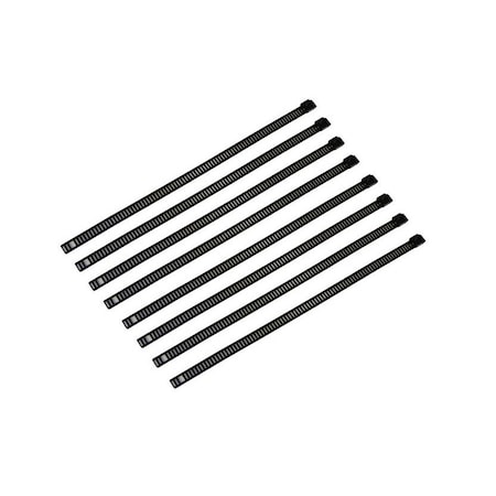 Helix Racing Products 8 in L, Black, Stainless Steel, 8 PK 304-0510