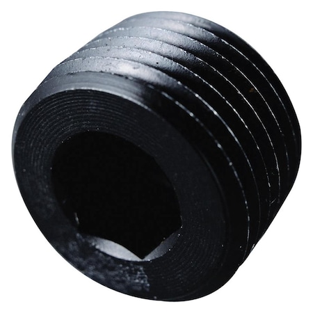Fragola 493205-BL 0.5 in. MPT Allen Pipe Plug - Black FRG493205-BL