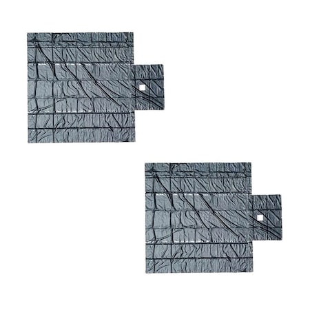 Mytee Products Airbag / Parachute Fabric Ultra Light Lumber Tarp 16x27 4ft Drop - Black, 2PK LT4FT-ABx2