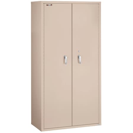 Fireking Storage Cabinet, 1 Hr Fire, 72" H, end tabs, Legal Champagne CF7236-MDCH-LGL