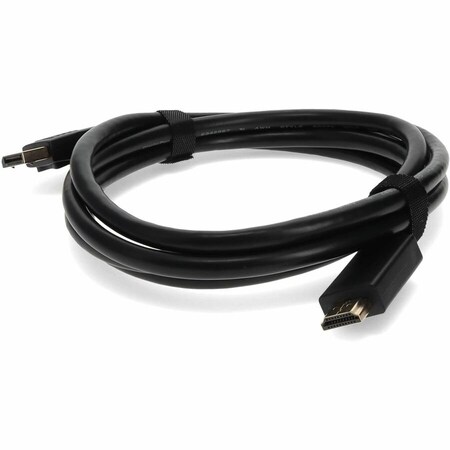 Add-On 2M DISPLAYPORT MALE TO HDMI MALE BLACK CABLE WHICH REQUIRES DP++ FOR RESOL DISPORT2HDMIMM2M