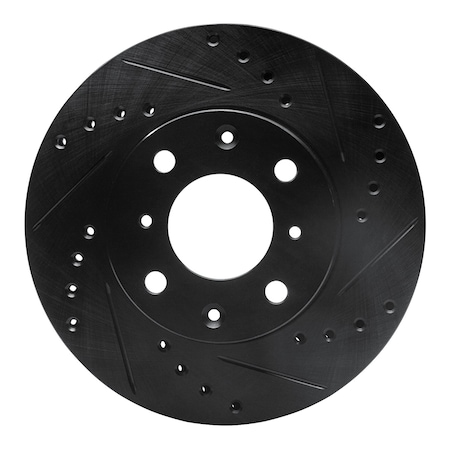 Dynamic Friction Co DFC Brake Rotor - Drilled and Slotted - Black 633-59012R