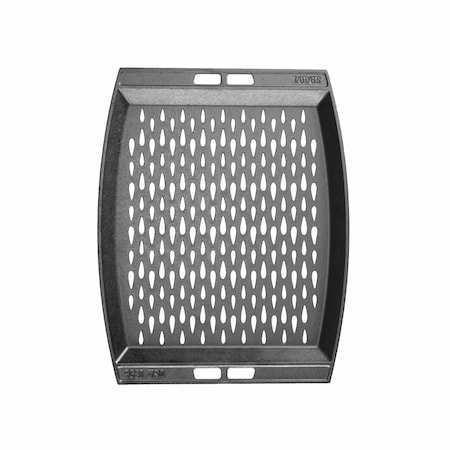 Lodge 15 Inch x 12 Inch Cast Iron Grill Topper, 3PK L15RCGT