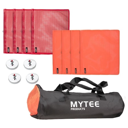 Mytee Products Oversized Load Sign Kit - 8Pcs Mesh Safety Flag, 1 Bag & 4 Magnetic Flag Holder OSKIT-1001