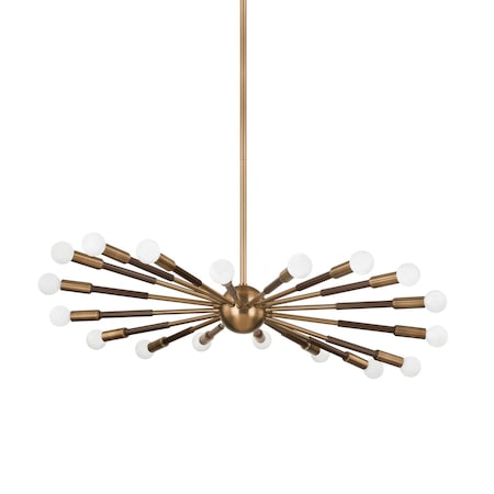 Troy Lighting Obie 18 Light Chandelier 36.25 In. Patina Brass/Bronze F3036-PBR/BRZ