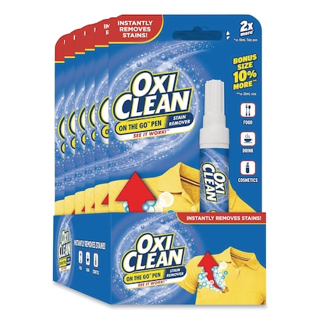 Oxiclean On-the-Go Pen Stain Remover, Bonus Size, 22 mL, 6PK 80575-23564