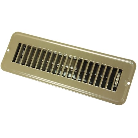 Powerhouse 2In X 10In Floor Register Dampered, Metal, Brown PO2473441