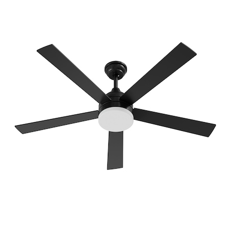Afx Maddox - 52in 5 Blade LED Ceiling Fan - Black Finish MDXN525LACBKBK-WS
