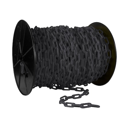 Mr. Chain 1.5" x 200' Slate Gray Plastic Safety Chain - Reel 30157