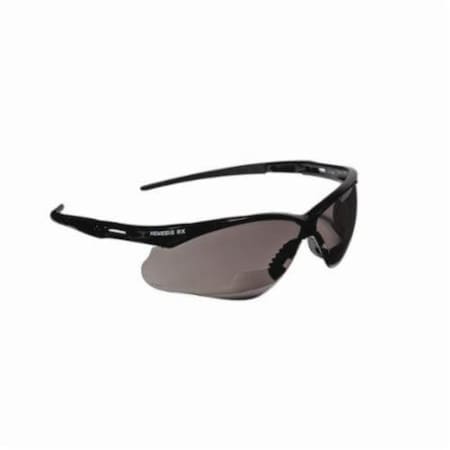 Kleenguard V60 Nemesis* Bi-Focal Lens Reader Safety Glasses with Neck Cord, +2 Diopter, Clear Lens, Black 28624