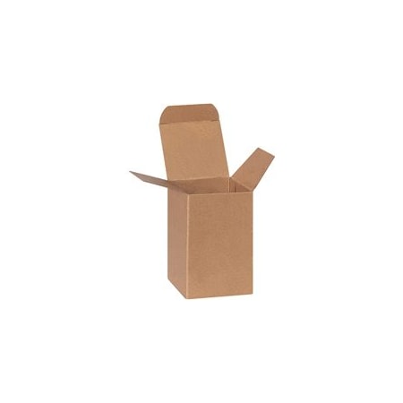 Bubblefast 500-2 1/2 x 2 1/2 x 4'' Kraft Reverse Tuck Folding Cartons, 500PK BFRTS18