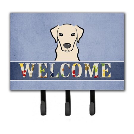 Carolines Treasures Yellow Labrador Welcome Leash and Key Holder BB1408TH68