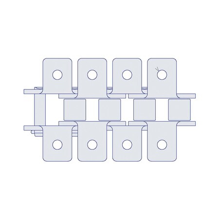 Hkk Chain HKK Riveted Single Pitch Standard w/K-1 Att on Every P, 1P, 5/8 Dia x 5/8 W RC080RK1EV