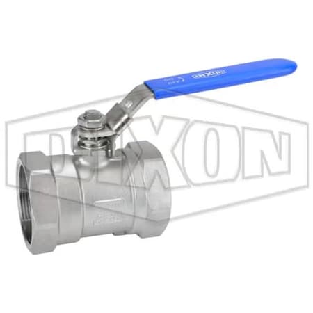 Dixon Ball Valve, 2 in Nominal, FNPT End Style, 316 SSss Steel Body, Reduced Port, RPTFE Softgoods SSLBV200SP