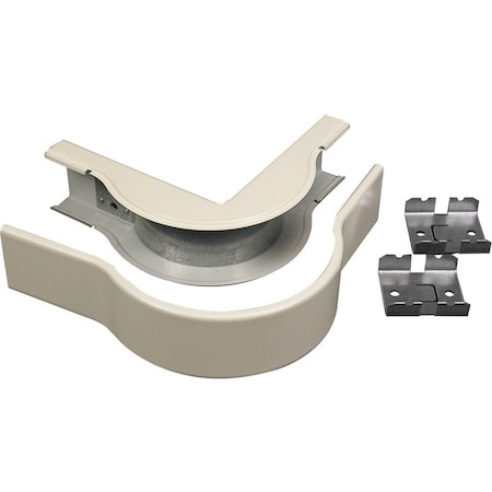 Wiremold External Elbow Fitting, Ivory, Steel V2418FO