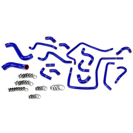 Hps Performance High Temp Reinforced Silicone Radiator, Heater and Ancillary Coolant Hose Kit, Blue,  57-1812-BLUE