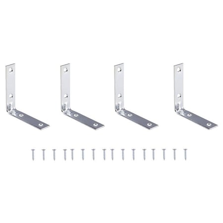 Prosource Corner Brace, 2-1/2 in L, 2-1/2 in W, 5/8 in H, Steel, Zinc-Plated, 2 mm Thick Material CB-B025-C4PS