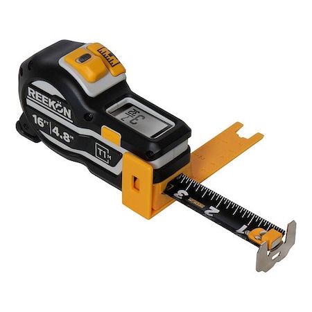Reekon Tools Digital Tape Measure, Steel, 16 ft. L RKN-T1M-16-001