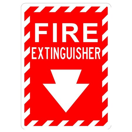 Sign Solutions Usa Fire Sign, 10 in Width, Aluminum Sign, Vertical Rectangle DCS06HWT1014CUS00064