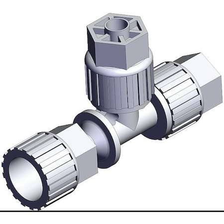 Smc High Purity Fitting, Union, PFA LQ3T2A-SR
