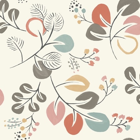 A-Street Prints Jonah Multicolor Leaf Trail Wallpaper 4066-25122